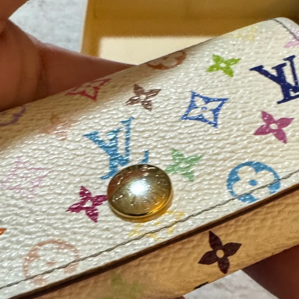 Louis Vuitton pink Murakami Multicolor Monogram 🔑 holder with box